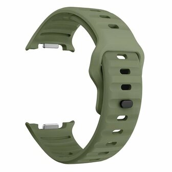 Wave siliconen band - Donkergroen - Samsung Galaxy Watch 8 Classic - 46mm