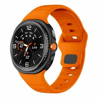 Wave siliconen band - Oranje - Samsung Galaxy Watch 8 Classic - 46mm
