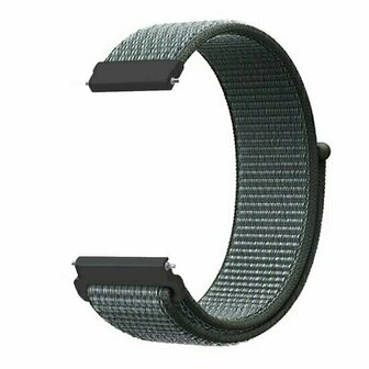 Sport Loop nylon bandje - Donkergrijs / blauw gem&ecirc;leerd - Huawei Watch GT 6 / GT 6 pro - 46mm