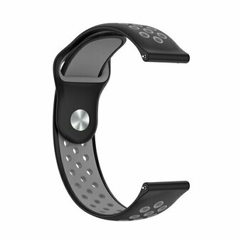 Sport Edition siliconen band - Zwart + grijs - Huawei Watch GT 6 / GT 6 pro - 46mm
