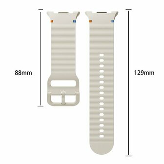 Classic Wave siliconen band - Sterrenlicht - Samsung Galaxy Watch 8 Classic - 46mm