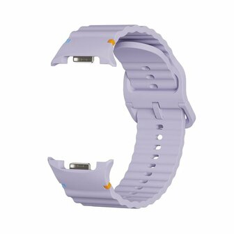 Classic Wave siliconen band - Paars - Samsung Galaxy Watch 8 Classic - 46mm