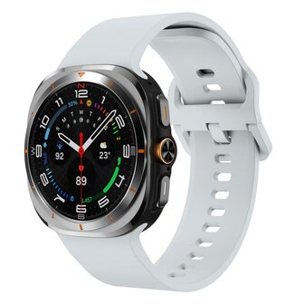 Solid color siliconen band - Lichtgrijs - Samsung Galaxy Watch Ultra - 47mm