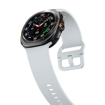 Solid color siliconen band - Lichtgrijs - Samsung Galaxy Watch Ultra - 47mm