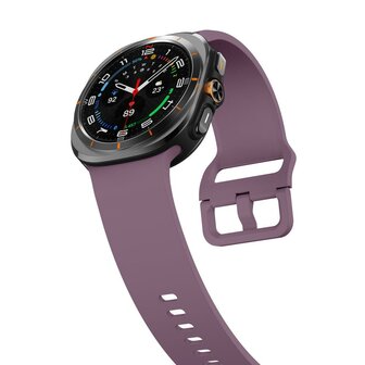 Solid color siliconen band - Pastel paars - Samsung Galaxy Watch Ultra - 47mm