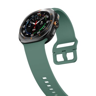 Solid color siliconen band - Groen - Samsung Galaxy Watch Ultra - 47mm