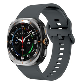Solid color siliconen band - Donkergrijs - Samsung Galaxy Watch Ultra - 47mm