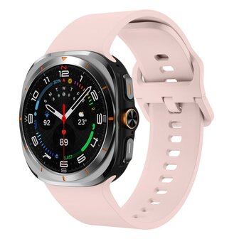 Solid color siliconen band - Pastel roze - Samsung Galaxy Watch Ultra - 47mm