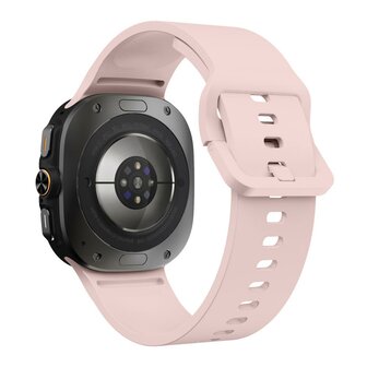 Solid color siliconen band - Pastel roze - Samsung Galaxy Watch Ultra - 47mm