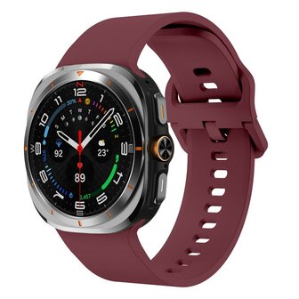 Solid color siliconen band - Bordeaux - Samsung Galaxy Watch Ultra - 47mm