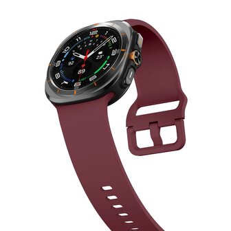 Solid color siliconen band - Bordeaux - Samsung Galaxy Watch Ultra - 47mm