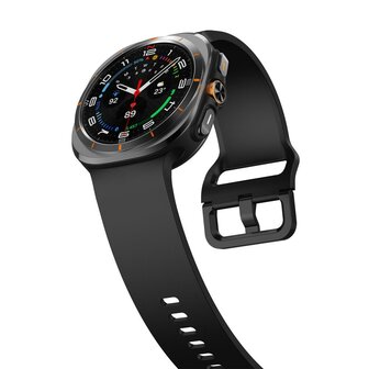 Solid color siliconen band - Zwart - Samsung Galaxy Watch Ultra - 47mm