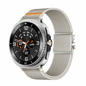 Nylon bandje met Parachute sluiting - Sterrenlicht - Samsung Galaxy Watch 8 Classic - 46mm