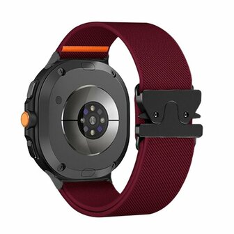 Nylon bandje met Parachute sluiting - Bordeaux - Samsung Galaxy Watch 8 Classic - 46mm