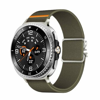 Nylon bandje met Parachute sluiting - Groen - Samsung Galaxy Watch 8 Classic - 46mm