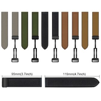 Leer + siliconen bandje - Bruin - Samsung Galaxy Watch 8 Classic - 46mm