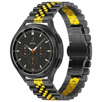 Stalen band - Zwart met goud - Huawei Watch GT 6 / GT 6 pro - 46mm