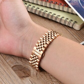 Stalen band - Ros&eacute; goud - Huawei Watch GT 6 / GT 6 pro - 46mm