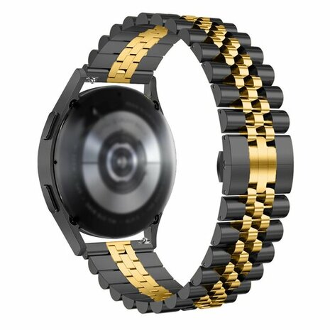 Stalen band - Zwart met goud - Garmin Forerunner 970 / 570 (47mm) / 255
