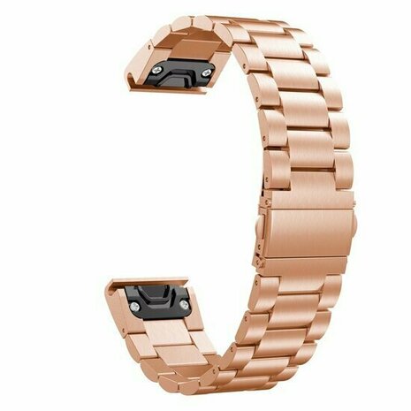 Stalen schakelband - Rosé goud - Garmin Quatix 8 - 47mm