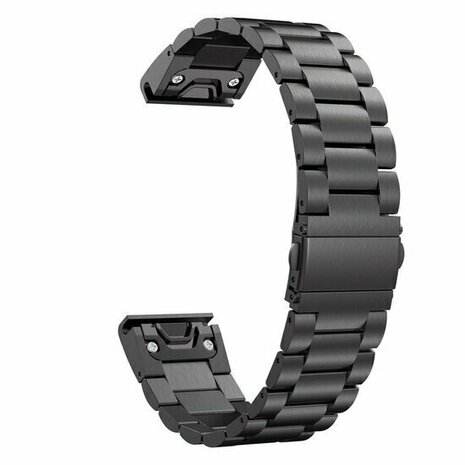 Stalen schakelband - Zwart - Garmin Quatix 8 - 47mm