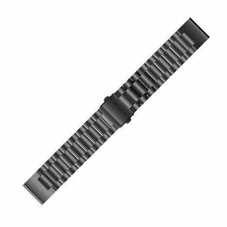 Stalen schakelband - Zwart - Garmin Quatix 8 - 47mm