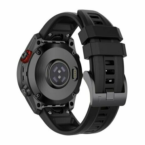 Siliconen sportbandje - Zwart - Garmin Quatix 8 - 47mm