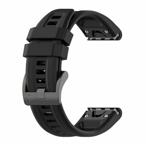 Siliconen sportbandje - Zwart - Garmin Quatix 8 - 47mm