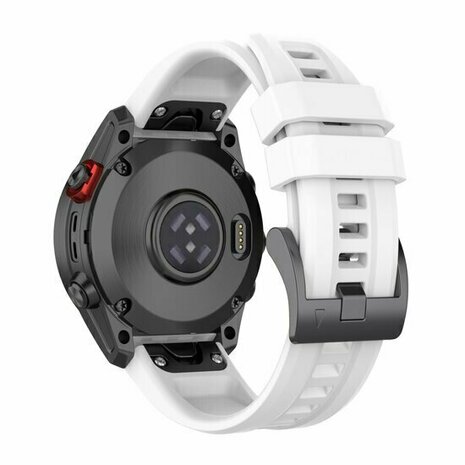 Siliconen sportbandje - Wit - Garmin Quatix 8 - 47mm