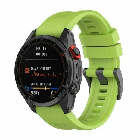 Siliconen sportbandje - Groen - Garmin Quatix 8 - 47mm