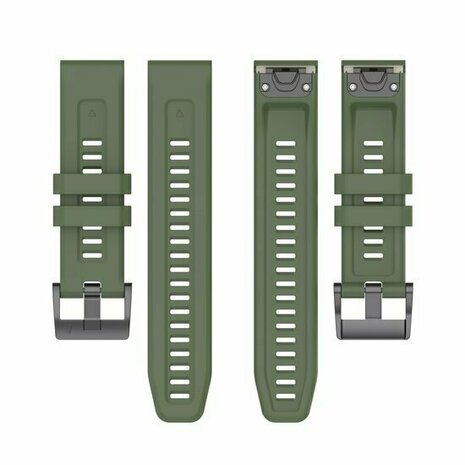 Siliconen sportbandje - Leger groen - Garmin Quatix 8 - 47mm