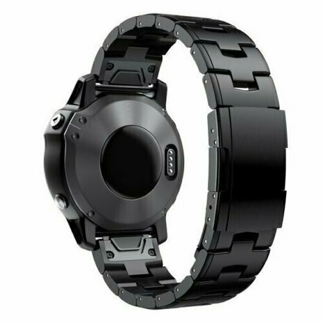 Titanium schakelband - Zwart - Garmin Quatix 8 - 51mm