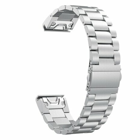 Stalen schakelband - Zilver - Garmin Quatix 8 - 51mm