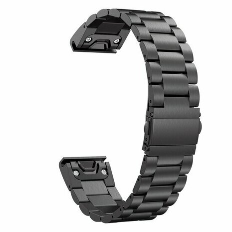 Stalen schakelband - Zwart - Garmin Quatix 8 - 51mm