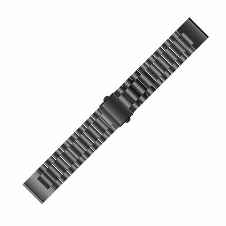 Stalen schakelband - Zwart - Garmin Quatix 8 - 51mm