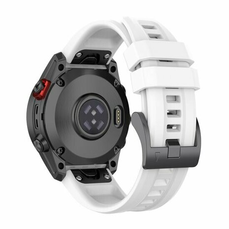 Siliconen sportbandje - Wit - Garmin Quatix 8 - 51mm