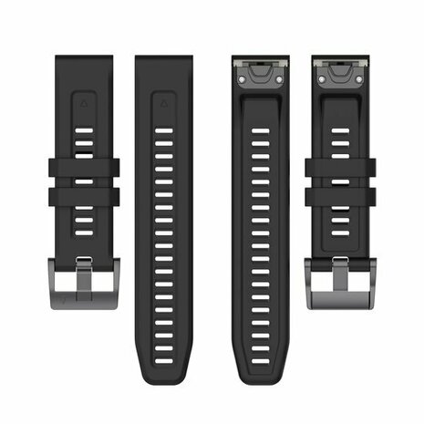 Siliconen sportbandje - Zwart - Garmin Quatix 8 - 51mm