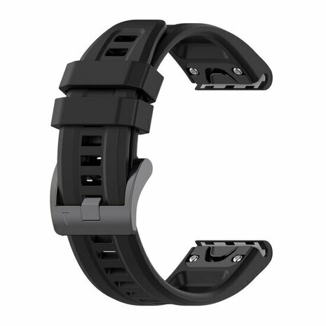 Siliconen sportbandje - Zwart - Garmin Quatix 8 - 51mm
