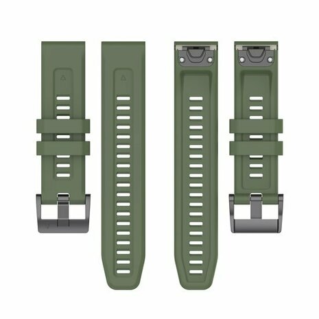 Siliconen sportbandje - Leger groen - Garmin Quatix 8 - 51mm