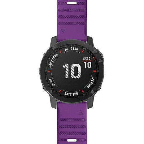 Siliconen bandje - Paars - Garmin Quatix 8 - 51mm