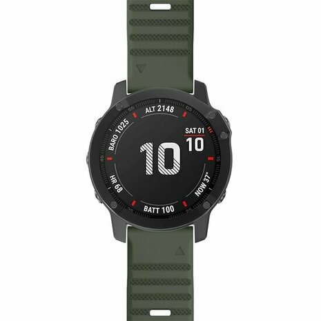 Siliconen bandje - Leger groen - Garmin Quatix 8 - 51mm