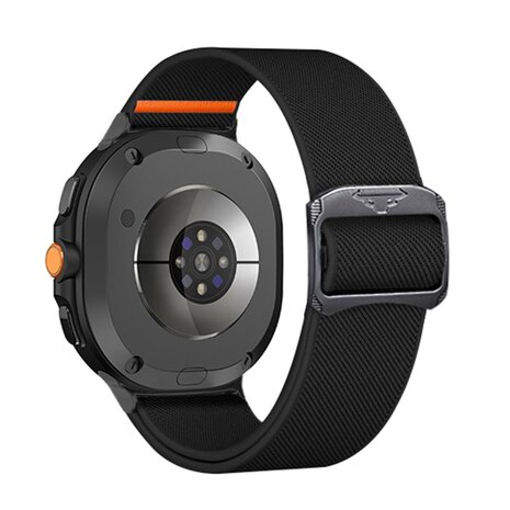 Nylon Loop bandje - Zwart - Samsung Galaxy Watch 8 - 40mm / 44mm