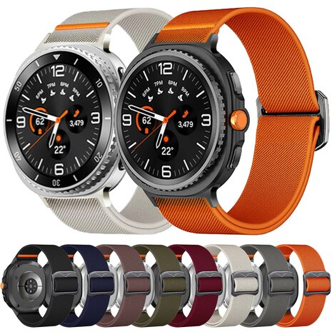 Nylon Loop bandje - Oranje - Samsung Galaxy Watch 8 - 40mm / 44mm