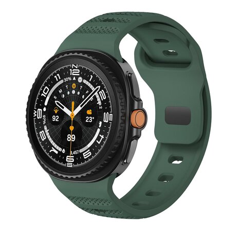 Wave met motief siliconen band - Donkergroen - Samsung Galaxy Watch 8 - 40mm / 44mm