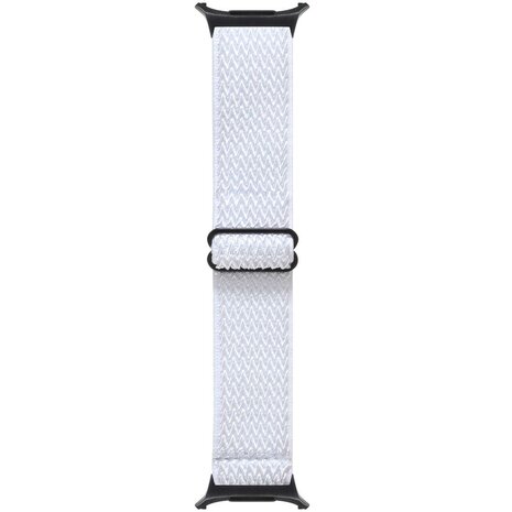 Elastische solo loop nylon bandje - Wit - Samsung Galaxy Watch 8 - 40mm / 44mm