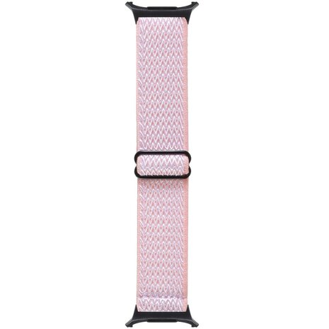 Elastische solo loop nylon bandje - Roze - Samsung Galaxy Watch 8 - 40mm / 44mm