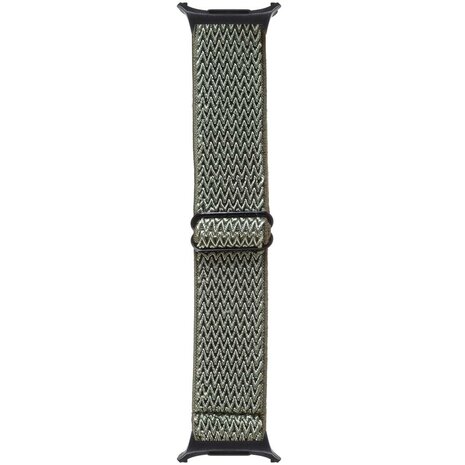Elastische solo loop nylon bandje - Donkergroen - Samsung Galaxy Watch 8 - 40mm / 44mm