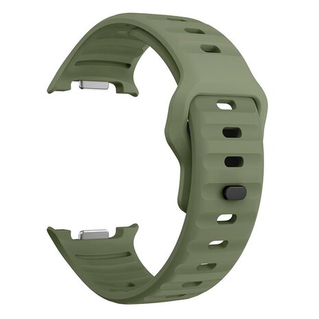 Wave siliconen band - Donkergroen - Samsung Galaxy Watch 8 - 40mm / 44mm