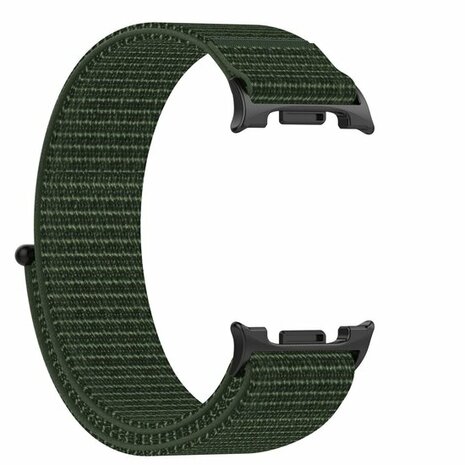 Sportloop nylon bandje - Donkergroen - Samsung Galaxy Watch 8 Classic - 46mm