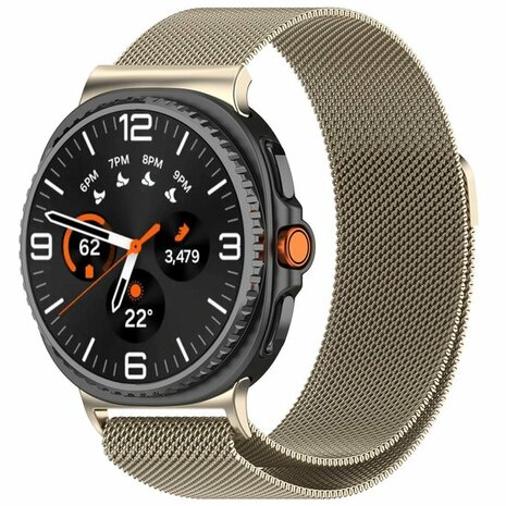 Milanese band - Vintage goud - Samsung Galaxy Watch 8 Classic - 46mm